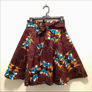 Ankara Print Skater Skirt